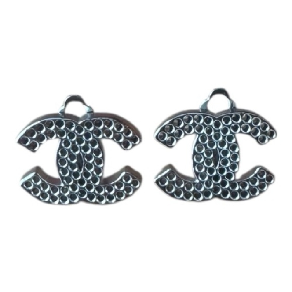 Chanel silver Clip On earrings